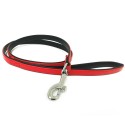 Laisse pour chien en simili cuir riveté PARIS | Rouge : Taille:T1 - 100 cm x 11 mm