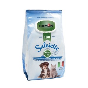 Sachet de 100 lingettes nettoyantes pour chien ou chat - Musc / Aloe