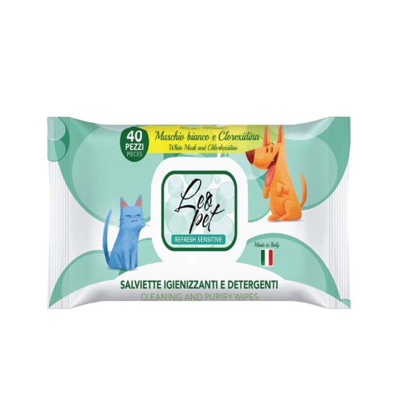 Sachet de 100 lingettes nettoyantes pour nettoyer rapidement votre chien ou votre chat