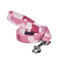 Laisse pour chien en nylon camouflage rose| BOBBY : Taille:S