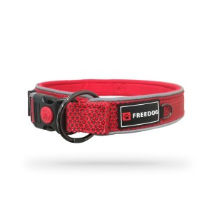 Collier pour chien en nylon et néoprène avec clip de sécurité | Rouge