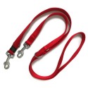 Laisse de dressage pour chien en nylon | Laisse 3 positions | Rouge : Taille:T1 - 200 cm x 20 mm