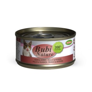 Boite de pâtée pour chat 70 g | Bubinature 100% produits naturels | Pâtée Poulet et potiron