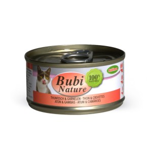 Boite de pâtée pour chat 70 g | Bubinature 100% produits naturels |  Pâtée Thon et crevettes