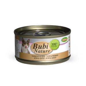 Boite de pâtée pour chat 70 g | Bubinature 100% produits naturels | Pâtée Thon et fromage