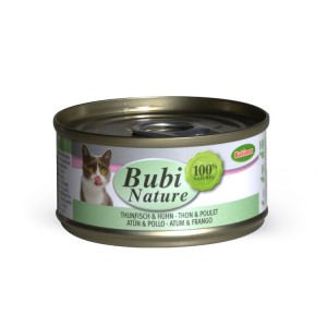 Boite de pâtée pour chat 70 g | Bubinature 100% produits naturels | Pâtée Thon et poulet