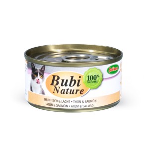 Boite de pâtée pour chat 70 g | Bubinature 100% produits naturels | Pâtée Thon et saumon