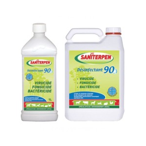 Désinfectant 90 virucide fongicide bactéricide Saniterpen pour nettoyer votre maison.