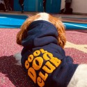 Sweat à capuche "COOL DOG CLUB" Bleu marine | BANDIT : Couleur:Bleu Marine, Taille:XS - Dos : 22 cm