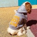 Sweat à capuche "COOL DOG CLUB" Gris | BANDIT : Couleur:Gris clair, Taille:XS - Dos : 22 cm