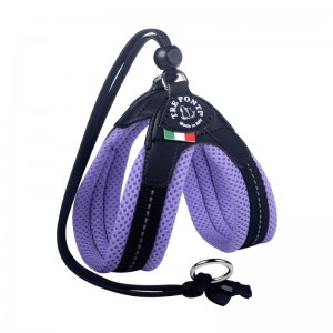 Harnais confort pour chien TRE PONTI Pastel avec cordon | Violet