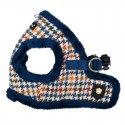 Harnais veste pour chien avec fourrure | PUPPIA Kent | Bleu : Couleur:Bleu, Taille PUPPIA:S. Cou 26 cm, Poitrail 30/32 cm