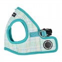 Harnais veste pour chien | PUPPIA LUKE | Motif carreaux Turquoise : Couleur:Turquoise, Taille PUPPIA:S. Cou 26 cm, Poitrail 30/32 cm