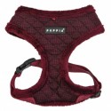 Harnais réglable Gaspar rouge | Puppia : Couleur:Rouge foncé, Taille:S. Cou 26 cm, Poitrail 33/49 cm