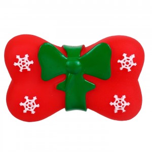 Jouet pour chien cadeau de noel en forme d'os en vinyle