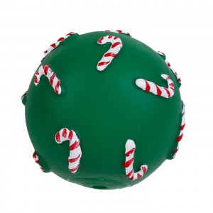 Jouet pour chien cadeau de Noël | Balle motif sucre d'orge