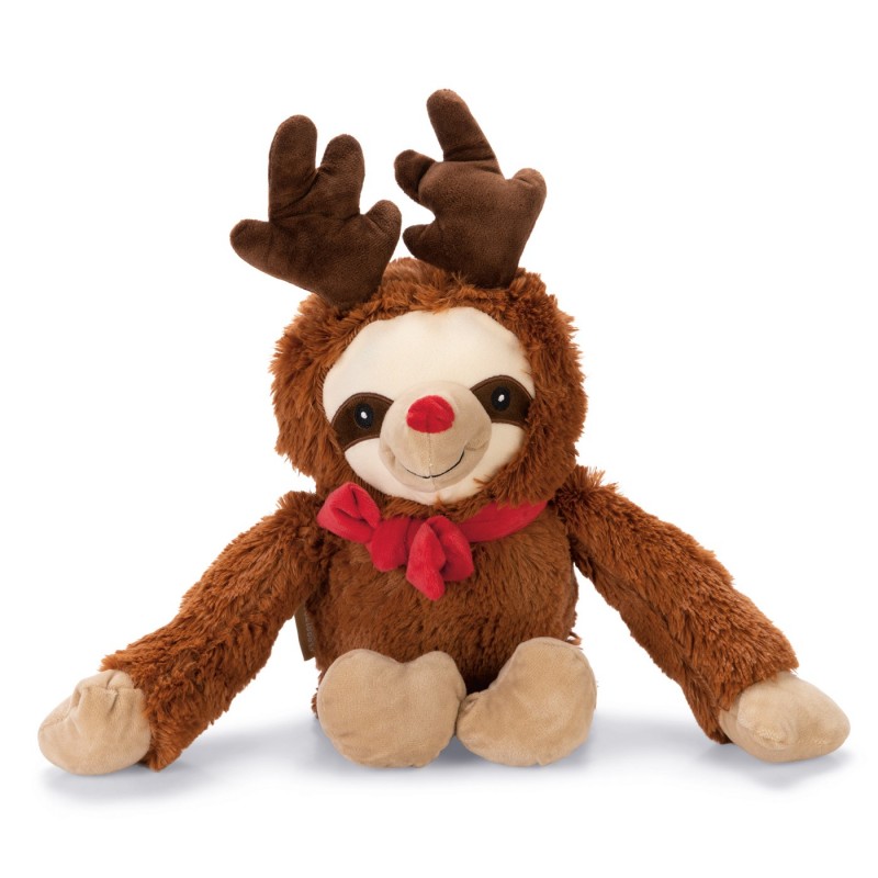 Jouet chien cadeau de Noël Peluche paresseux déguisé en renne de Noël