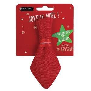 Cravate de Noël rouge pour chien ou chat