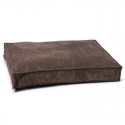 Matelas chien ou chiot en VELOURS côtelé | Marron : Dimension:100 x 70 x H. 17 cm