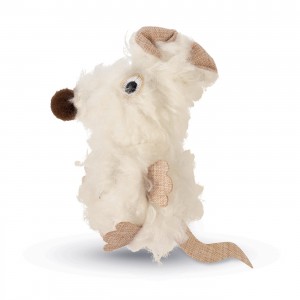 Jouet peluche pour chat | Souris blanche | 12 cm