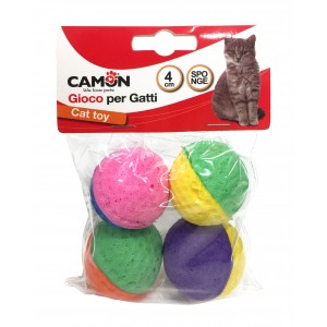 Sachet de 4 balles en mousse pour chat et chaton