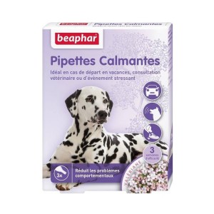 Boite de 3 pipettes calmantes pour chien contre le stress et les problèmes comportementaux | BEAPHAR