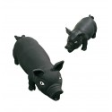 Jouet pour chien | Cochon noir en latex avec bruit de cochon : Longueur:22 cm