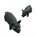 Jouet pour chien | Cochon noir en latex avec bruit de cochon : Longueur:33 cm