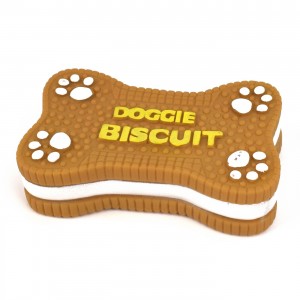 Jouet pour chien et chiot en forme de Biscuit os | 12.5 cm