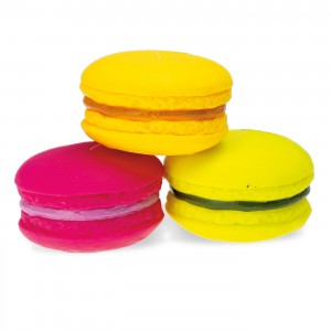 Jouet pour chien et chiot en forme de Macaron envinyle | 7 cm