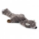 Peluche pour chien | Renard sans rembourrage avec pouic | 52 cm : Couleur:Gris